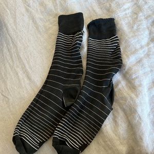 Men’s Black Striped Dress Socks